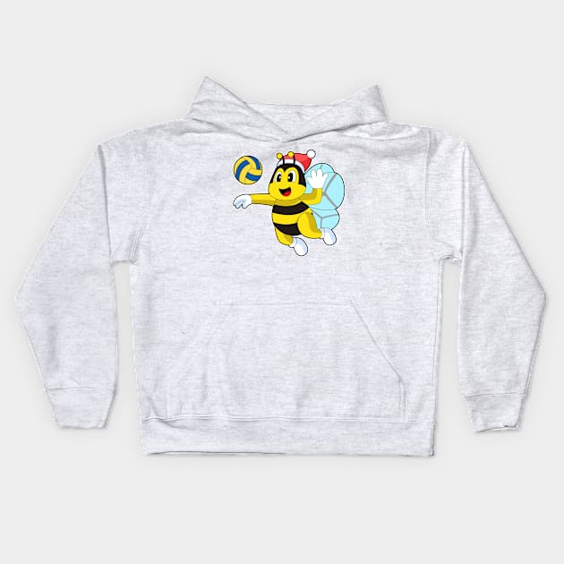 Bee Christmas Volleyball Kids Hoodie by Markus Schnabel